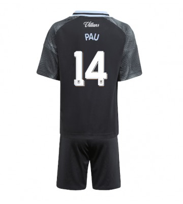 Aston Villa Pau Torres #14 Replika Babytøj Udebanesæt Børn 2025-26 Kortærmet (+ Korte bukser)